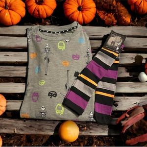 NWT Nightmare before Christmas PJ Dress with matching Long Socks